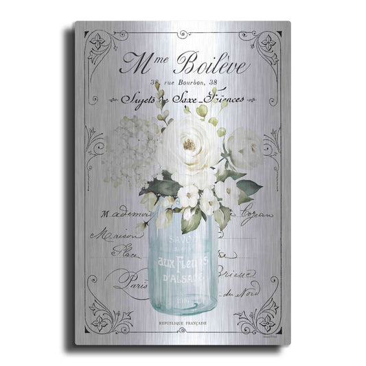 Luxe Metal Art 'French Bathroom Set II' by Lettered & Lined, Metal Wall Art