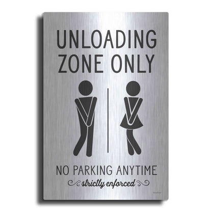 Luxe Metal Art 'Unloading Zone Only' by Lettered & Lined, Metal Wall Art