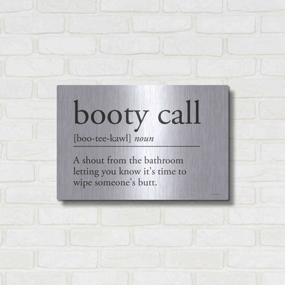 Luxe Metal Art 'Booty Call' by Lettered & Lined, Metal Wall Art,24x16
