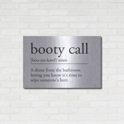 Luxe Metal Art 'Booty Call' by Lettered & Lined, Metal Wall Art,36x24
