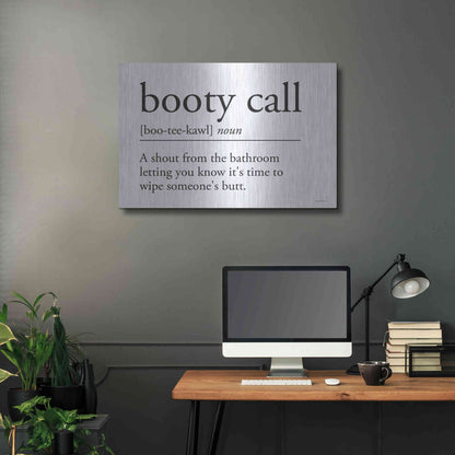 Luxe Metal Art 'Booty Call' by Lettered & Lined, Metal Wall Art,36x24