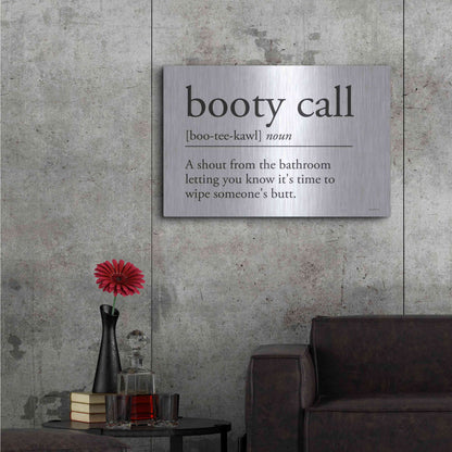 Luxe Metal Art 'Booty Call' by Lettered & Lined, Metal Wall Art,36x24