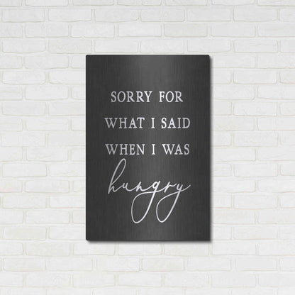 Luxe Metal Art 'I Was Hungry' by Lettered & Lined, Metal Wall Art,24x36