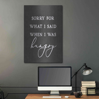 Luxe Metal Art 'I Was Hungry' by Lettered & Lined, Metal Wall Art,24x36