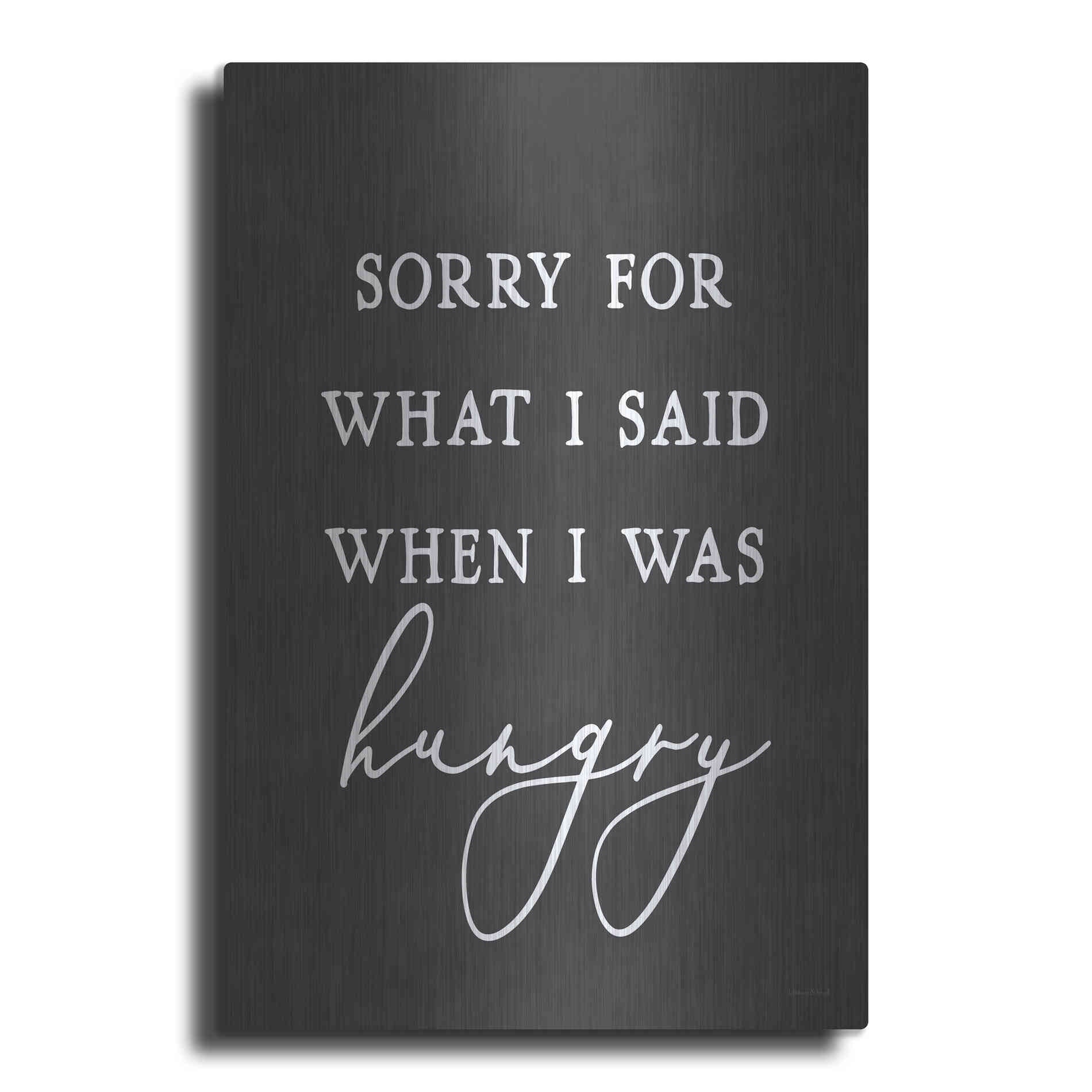 Luxe Metal Art 'I Was Hungry' by Lettered & Lined, Metal Wall Art
