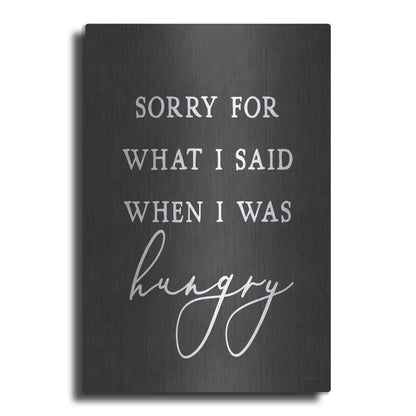 Luxe Metal Art 'I Was Hungry' by Lettered & Lined, Metal Wall Art
