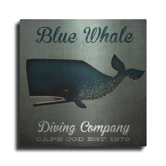 Luxe Metal Art 'Barnacle Whale Diving Co' by Ryan Fowler, Metal Wall Art