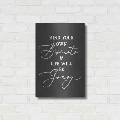 Luxe Metal Art 'Biscuits & Gravy' by Lettered & Lined, Metal Wall Art,16x24