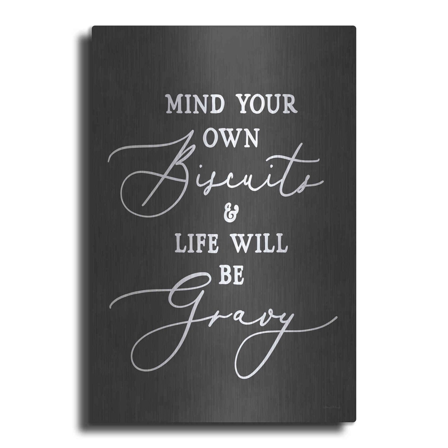 Luxe Metal Art 'Biscuits & Gravy' by Lettered & Lined, Metal Wall Art
