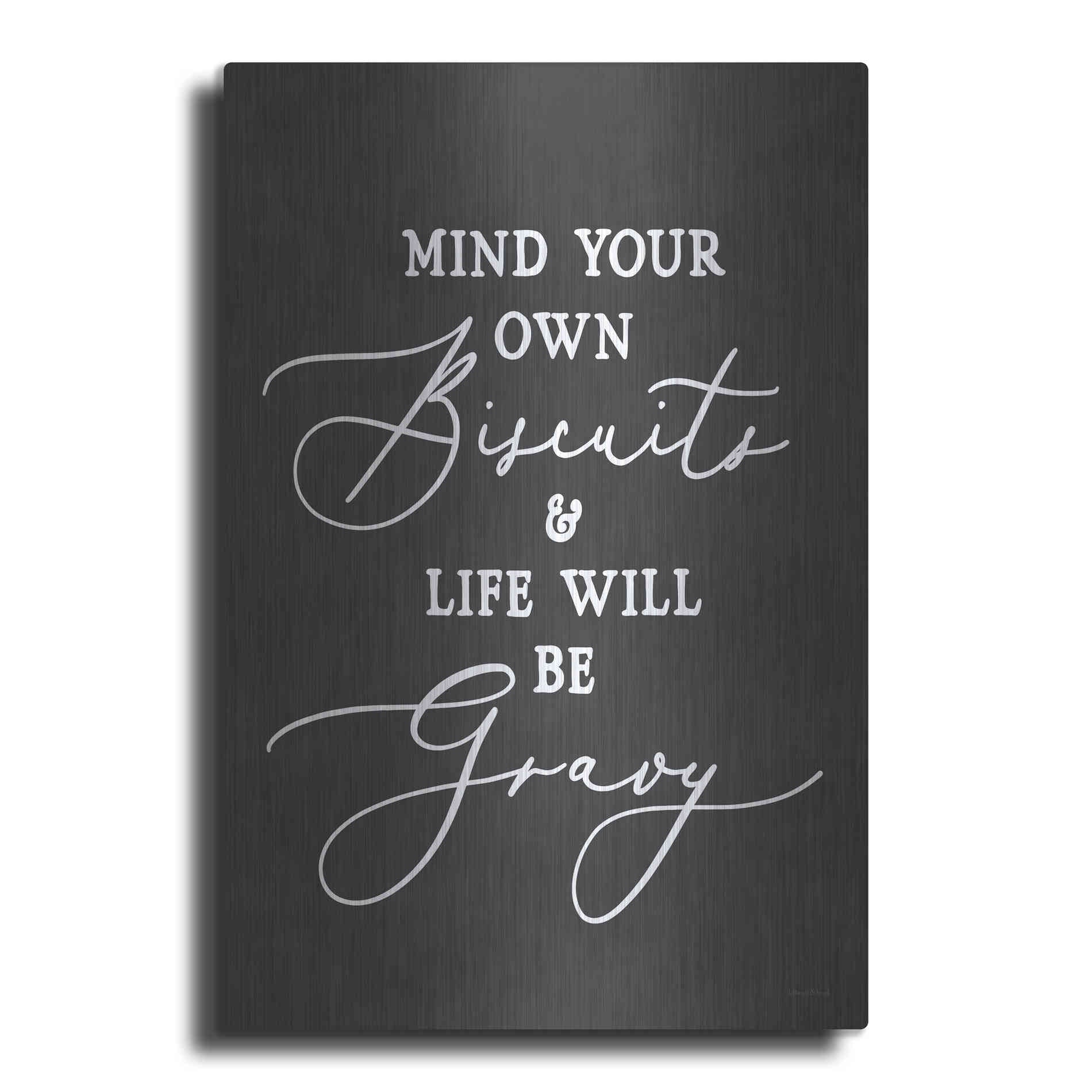 Luxe Metal Art 'Biscuits & Gravy' by Lettered & Lined, Metal Wall Art