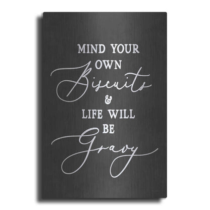 Luxe Metal Art 'Biscuits & Gravy' by Lettered & Lined, Metal Wall Art
