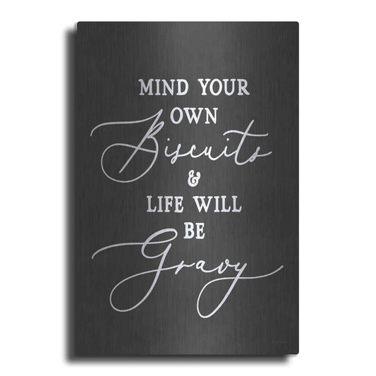 Luxe Metal Art 'Biscuits & Gravy' by Lettered & Lined, Metal Wall Art