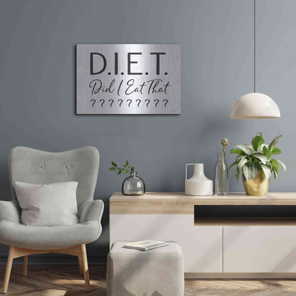 Luxe Metal Art 'Did I Eat That?' by Lettered & Lined, Metal Wall Art,24x16