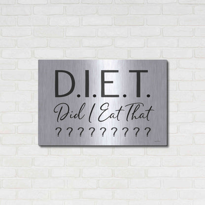 Luxe Metal Art 'Did I Eat That?' by Lettered & Lined, Metal Wall Art,36x24