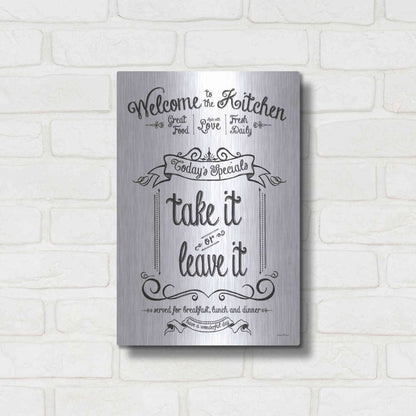 Luxe Metal Art 'Take It or Leave It' by Lettered & Lined, Metal Wall Art,12x16