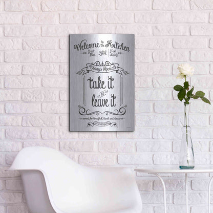 Luxe Metal Art 'Take It or Leave It' by Lettered & Lined, Metal Wall Art,16x24