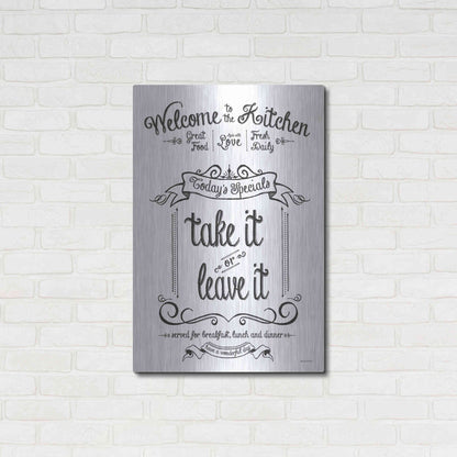 Luxe Metal Art 'Take It or Leave It' by Lettered & Lined, Metal Wall Art,24x36