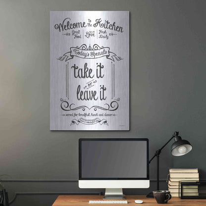 Luxe Metal Art 'Take It or Leave It' by Lettered & Lined, Metal Wall Art,24x36