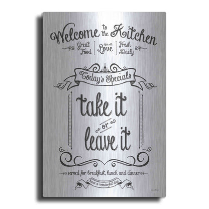 Luxe Metal Art 'Take It or Leave It' by Lettered & Lined, Metal Wall Art