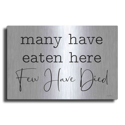 Luxe Metal Art 'Few Have Died' by Lettered & Lined, Metal Wall Art