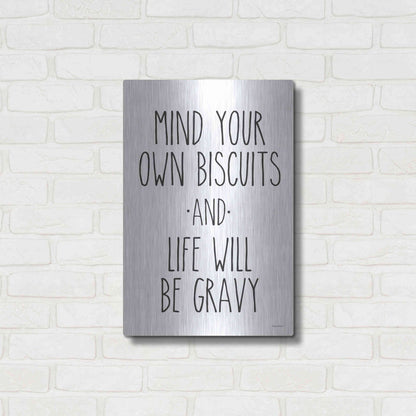 Luxe Metal Art 'Biscuits and Gravy' by Lettered & Lined, Metal Wall Art,16x24