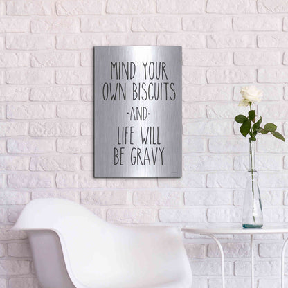 Luxe Metal Art 'Biscuits and Gravy' by Lettered & Lined, Metal Wall Art,16x24