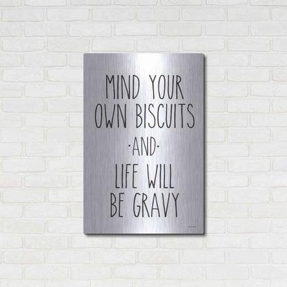 Luxe Metal Art 'Biscuits and Gravy' by Lettered & Lined, Metal Wall Art,24x36
