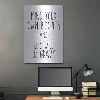 Luxe Metal Art 'Biscuits and Gravy' by Lettered & Lined, Metal Wall Art,24x36