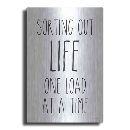 Luxe Metal Art 'One Load at a Time' by Lettered & Lined, Metal Wall Art