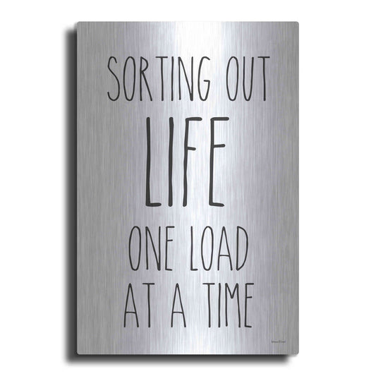 Luxe Metal Art 'One Load at a Time' by Lettered & Lined, Metal Wall Art
