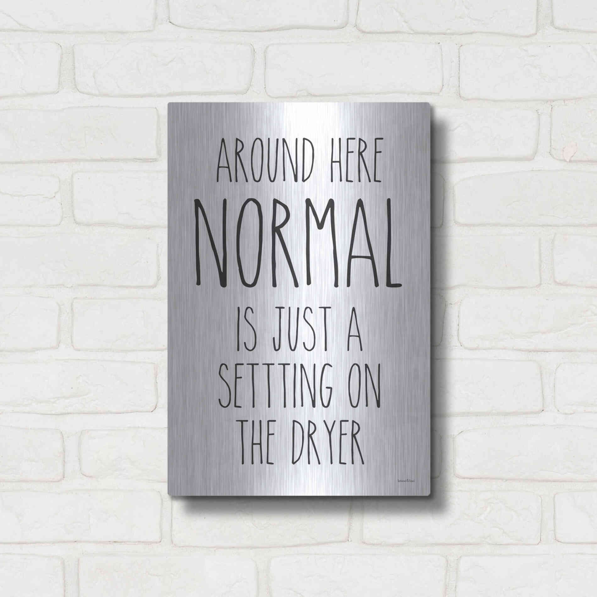 Luxe Metal Art 'Normal Dryer Setting' by Lettered & Lined, Metal Wall Art,12x16