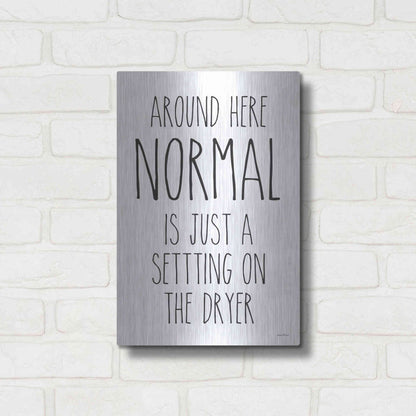 Luxe Metal Art 'Normal Dryer Setting' by Lettered & Lined, Metal Wall Art,12x16