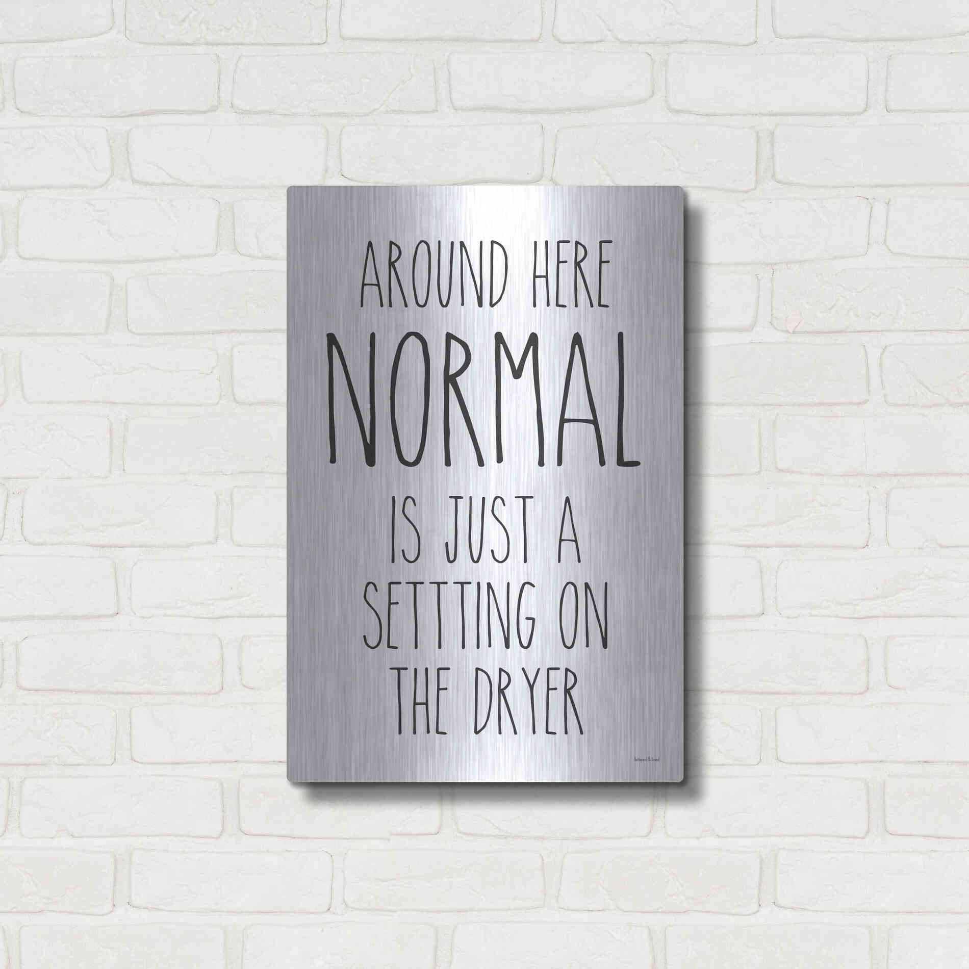 Luxe Metal Art 'Normal Dryer Setting' by Lettered & Lined, Metal Wall Art,16x24
