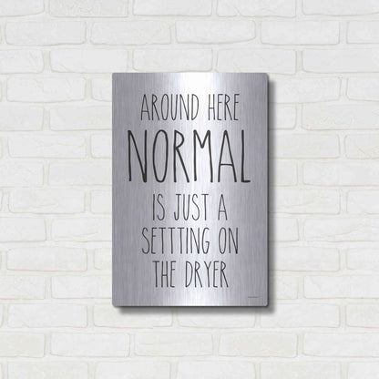 Luxe Metal Art 'Normal Dryer Setting' by Lettered & Lined, Metal Wall Art,16x24