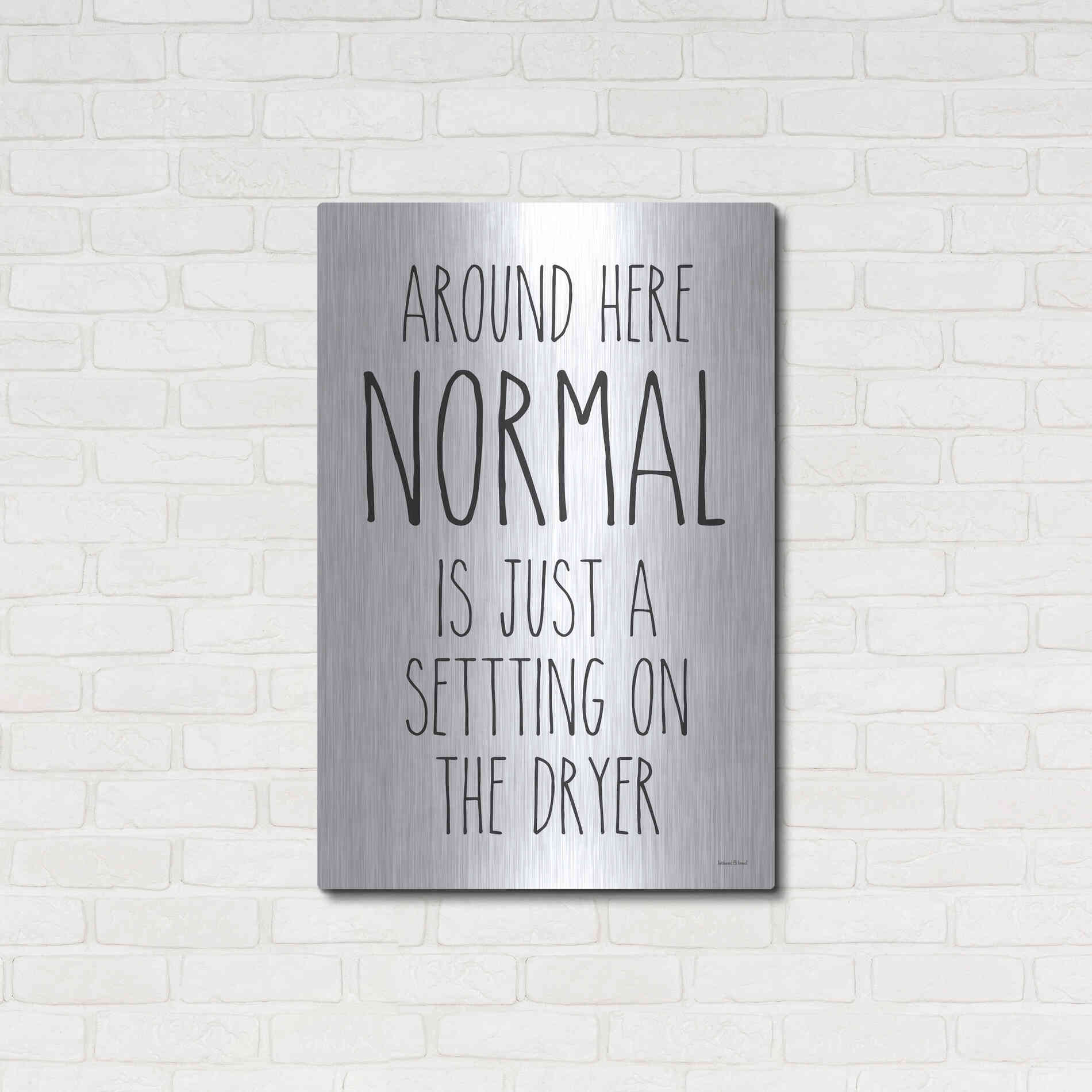 Luxe Metal Art 'Normal Dryer Setting' by Lettered & Lined, Metal Wall Art,24x36