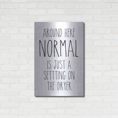 Luxe Metal Art 'Normal Dryer Setting' by Lettered & Lined, Metal Wall Art,24x36