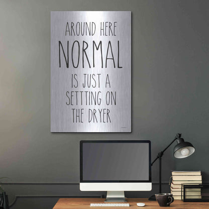 Luxe Metal Art 'Normal Dryer Setting' by Lettered & Lined, Metal Wall Art,24x36