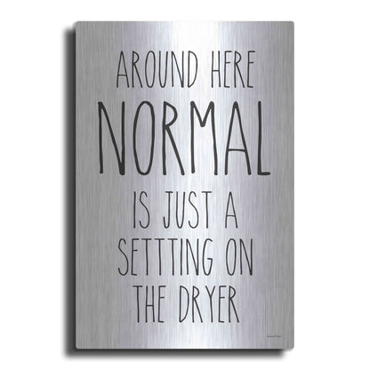 Luxe Metal Art 'Normal Dryer Setting' by Lettered & Lined, Metal Wall Art