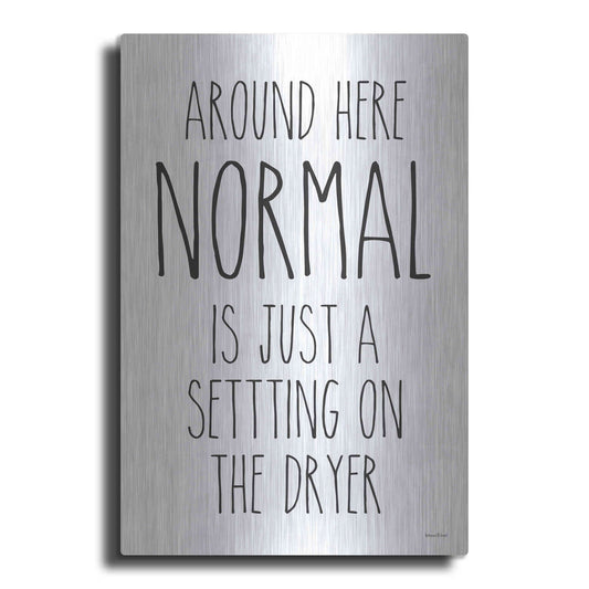 Luxe Metal Art 'Normal Dryer Setting' by Lettered & Lined, Metal Wall Art