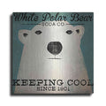 Luxe Metal Art 'Polar Bear Soda Co' by Ryan Fowler, Metal Wall Art