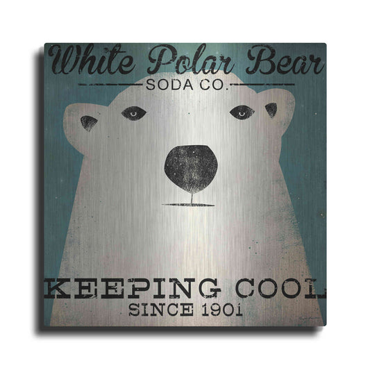 Luxe Metal Art 'Polar Bear Soda Co' by Ryan Fowler, Metal Wall Art