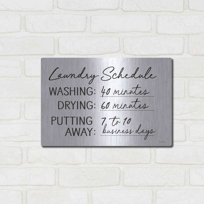 Luxe Metal Art 'Laundry Schedule' by Lettered & Lined, Metal Wall Art,16x12