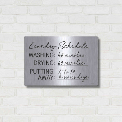 Luxe Metal Art 'Laundry Schedule' by Lettered & Lined, Metal Wall Art,24x16