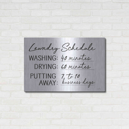 Luxe Metal Art 'Laundry Schedule' by Lettered & Lined, Metal Wall Art,36x24