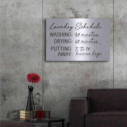 Luxe Metal Art 'Laundry Schedule' by Lettered & Lined, Metal Wall Art,36x24