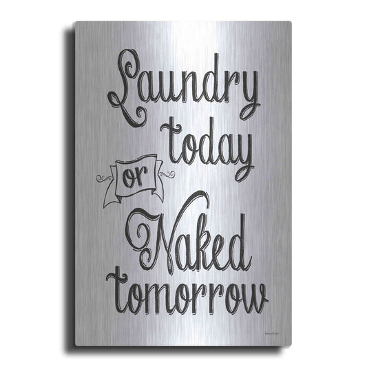 Luxe Metal Art 'Laundry Today' by Lettered & Lined, Metal Wall Art