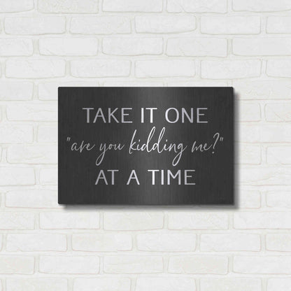 Luxe Metal Art 'Are You Kidding Me?' by Lettered & Lined, Metal Wall Art,24x16