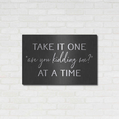 Luxe Metal Art 'Are You Kidding Me?' by Lettered & Lined, Metal Wall Art,36x24