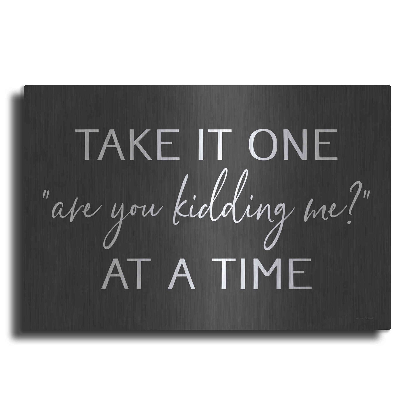 Luxe Metal Art 'Are You Kidding Me?' by Lettered & Lined, Metal Wall Art