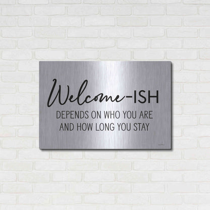 Luxe Metal Art 'Welcome-ish' by Lettered & Lined, Metal Wall Art,36x24